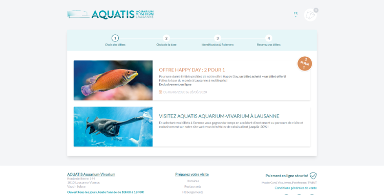 Billetterie d'Aquatis