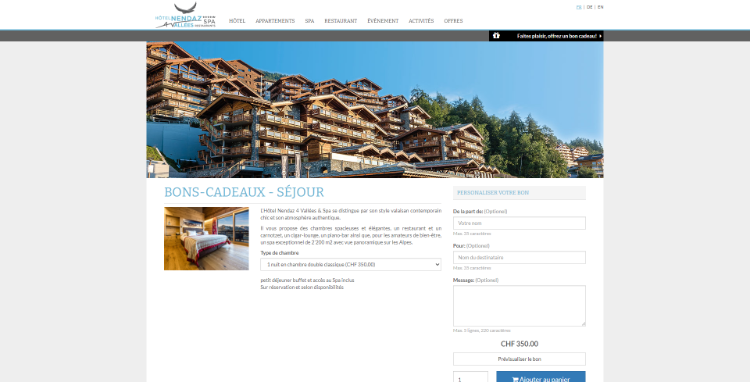 Shop - Hôtel Nendaz 4 Vallées & Spa